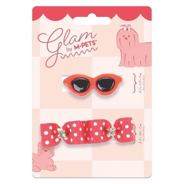 M-PETS GLAM KÖPEKLER İÇİN AKSESUAR TOKA RED