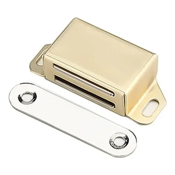 Mıknatıslı Metal Mobilya Kapak Kilidi 36x24x14mm - Altın