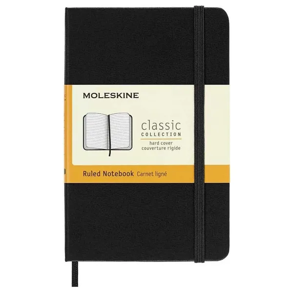 Moleskine Sert Kapak Çizgili Defter Cep Boy 9X14 Cm 192 Sayfa Siyah