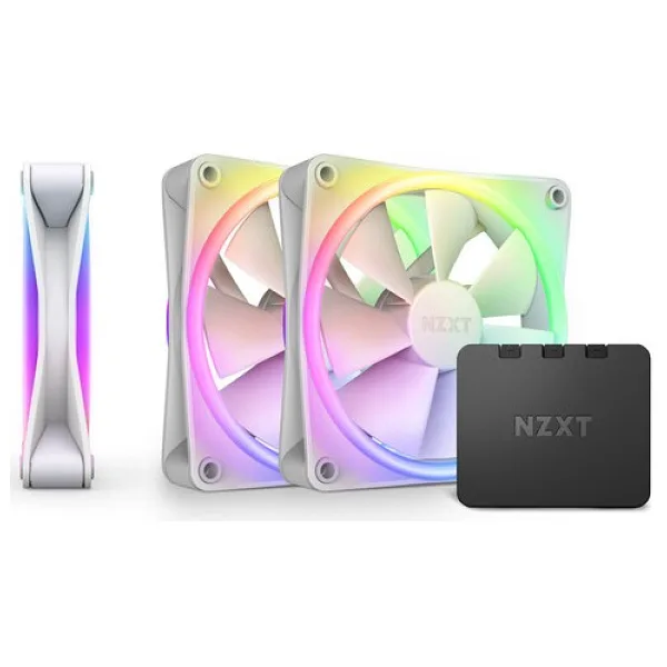 NZXT F120 RGB Duo RF-D12TF-W1 Beyaz 12 cm 3'lü Kasa Fanı
