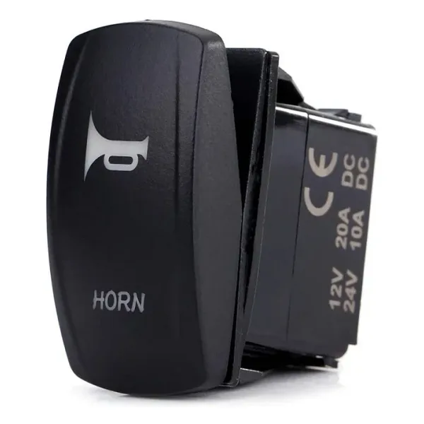 ON-OFF Mavi Işıklı Anahtar 5-Pin 12V-24V - Horn