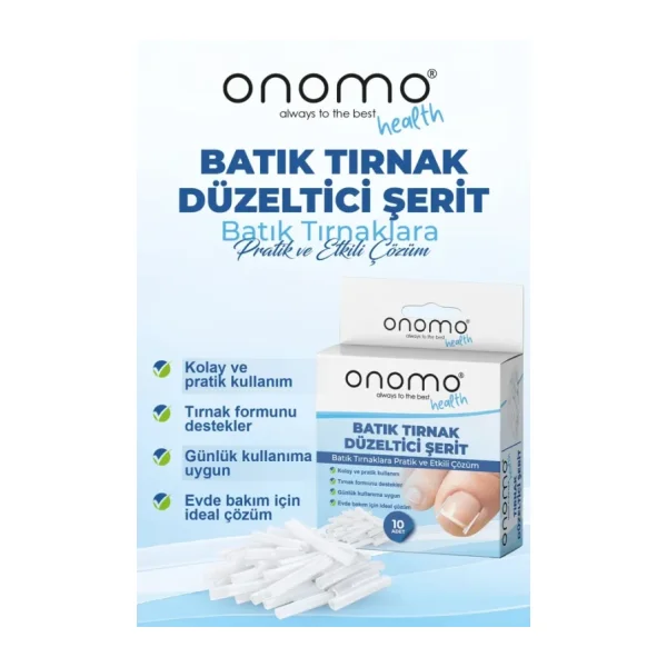 Onomo Health Batık Tırnak Düzeltici Şerit 10 Adet