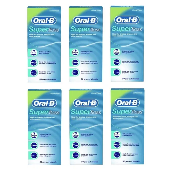 Oral-B Super Floss 50'li 6 Adet Diş İpi