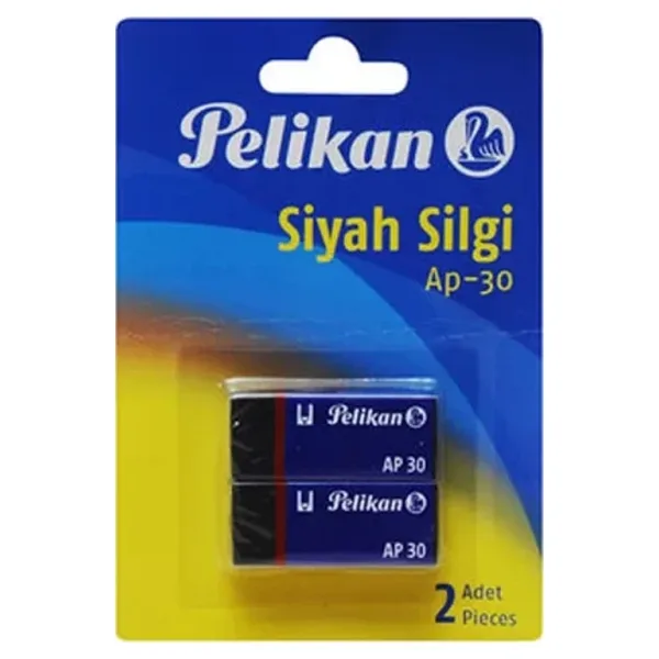 Pelikan AP-30 Siyah Plastik Silgi 2Lİ Blister (622100)