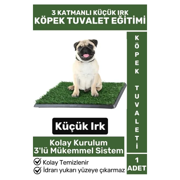 Pet Evcil Hayvan Köpek Eğitim 3 Katmanlı Sızdırmaz Kolay Temizlenir Küçük Irk Yavru Köpek Tuvaleti