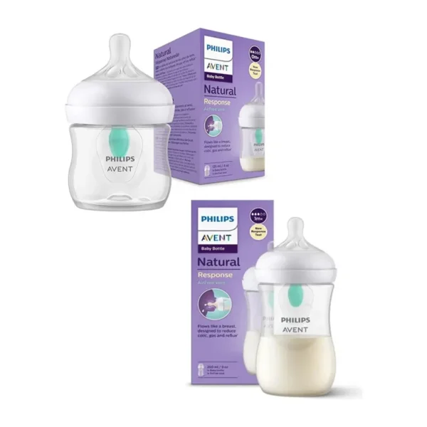 Philips Avent Doğal Tepkili Antikolik Valfli Biberon Seti 125 ml & 260 ml Plastik Malzemeden