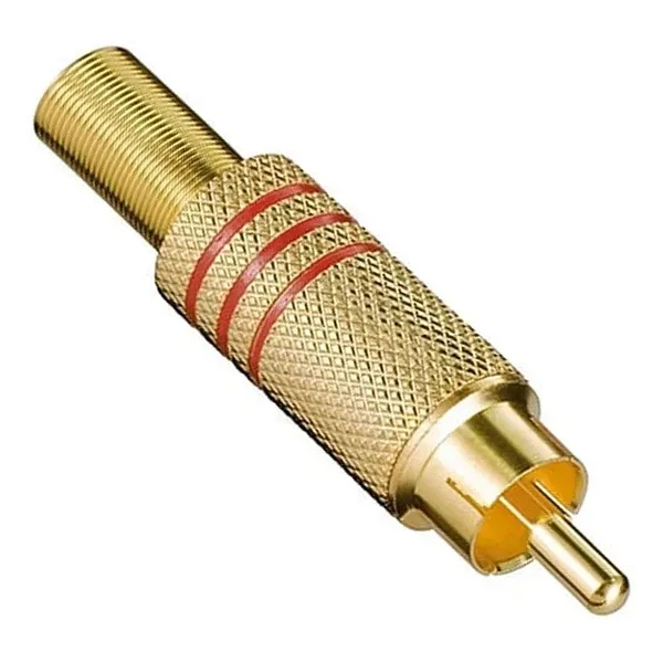 Powermaster Pm-26484 Tos Rca Fiş Metal Gold Erkek Konnektör