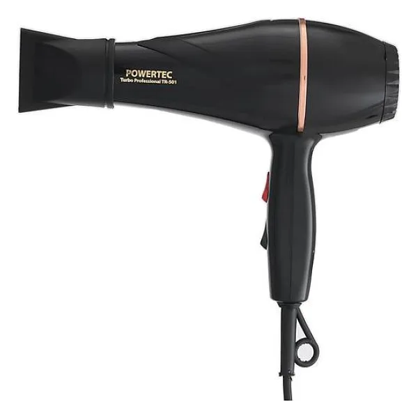 Powertec TR-501 Turbo Profesyonel 1900 W Fön Makinesi Siyah