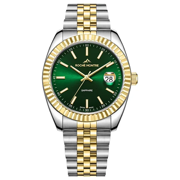 Roche Montre RMG6009-07 Gümüş-Yeşil Erkek Kol Saati