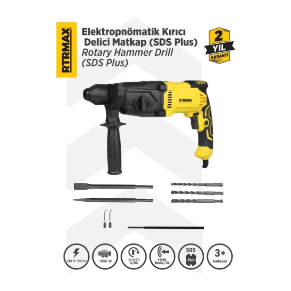 Rtrmax RTM2290 1050 W Elektro Pnömatik Kırıcı Delici