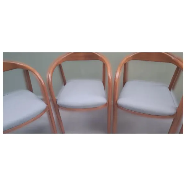 Sandalye 90002 Yılan Tam Kolçak Model Kayın Retro Ayak Ceviz Renk 4ad El Yapım