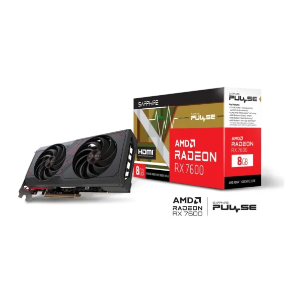 Sapphire RX 7600 Pulse 11324-01-20G 128Bit GDDR6 8 GB Ekran Kartı