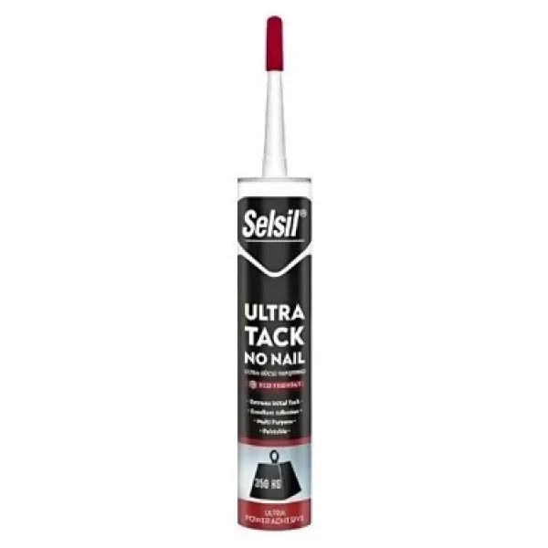Selsil Ultra Tack Korniş Yapıştırıcısı Ve 350 Kg Ağırlık Taşıyan Hybrid Çok Güçlü Yapıştırıcı 290 Ml