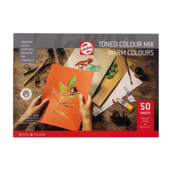 Talens Toned Colour Mix Warm Çok Amaçlı Sanatsal Blok 180 Gr A4 50 Yp