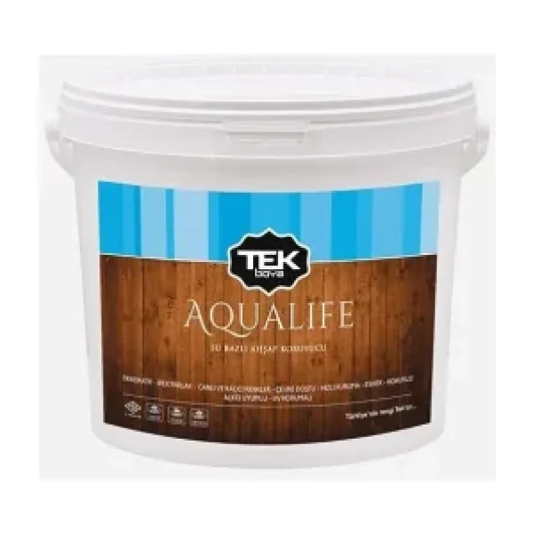Tek Boya Aqualıfe Su Bazlı Ahşap Koruyucu Tik Rengi (Teak) 0,75 Lt