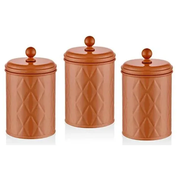 The Mia Prizma Terracota 1 lt 3'lü Kavanoz