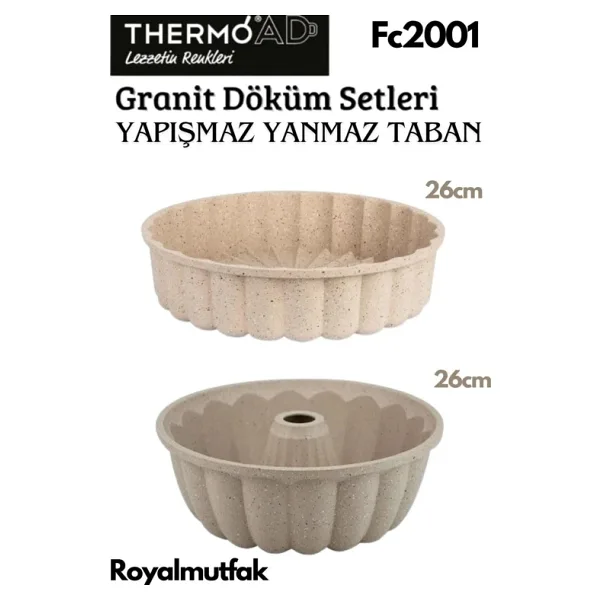 Thermoad 2'li Vizon Set Tart Kalıbı-kek Kalıbı Vizon
