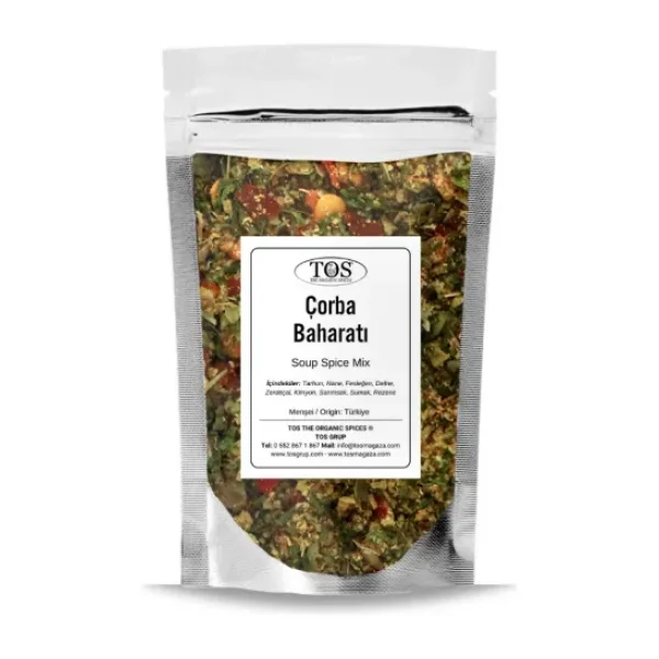 TOS The Organic Spices Çorba Baharatı V3 250 gr Soup Spice Blend - Premium Quality Baharat Karışımı