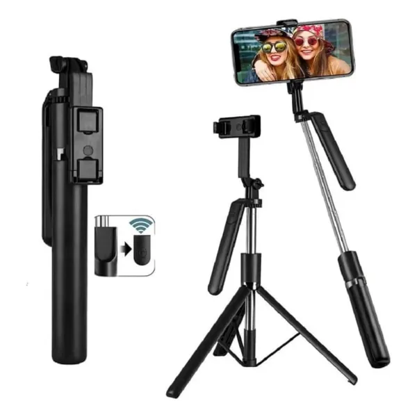 Twinix 170 Cm Uzayan Kablosuz Kumandalı Telefon Selfie Çubuğu Monopod Ayaklı Tripod Bluetooth