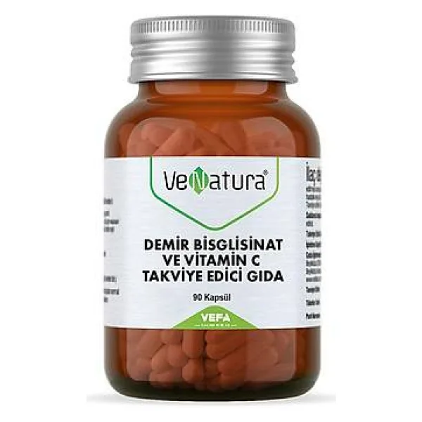 Venatura Demir Bisglisinat ve Vitamin C 90 Kapsül