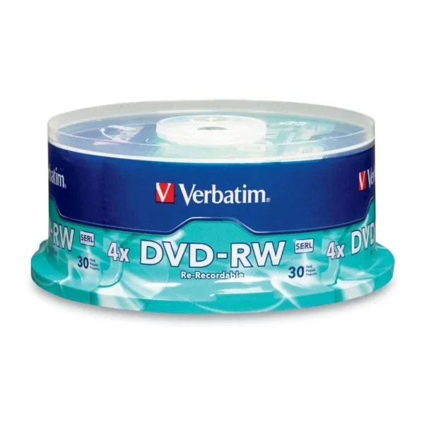 Verbatim DVD-RW 95179 boş diskler (4,7 GB, 4 x yazılabilir, 30 adet mil)