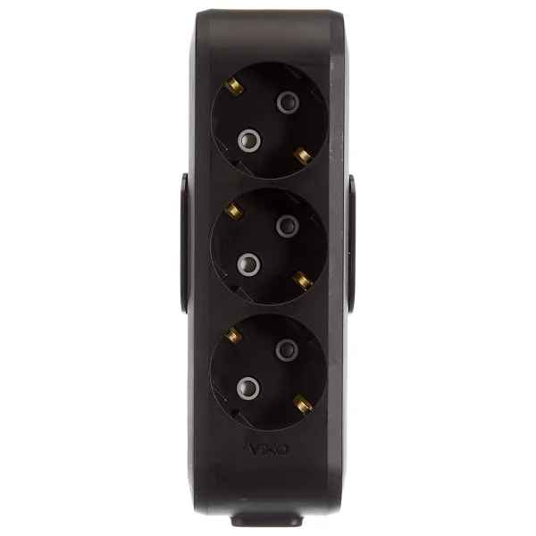 Viko Multi-let 90133300 Topraklı Kablosuz Siyah 3'lü Priz
