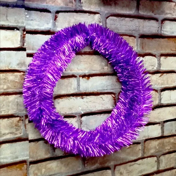 Vıp 5 Metre Parlak Metalik Mor Çam Dalı Mor Yılbaşı Garlandı Mor Garland Mor Noel Ağacı Dalı