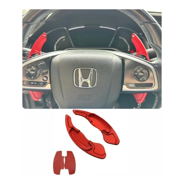 YıldızTuning Honca Civic FC5 FC8 FK5 Kırmızı F1 Kulakçık Pedal Shifter 2016-2021