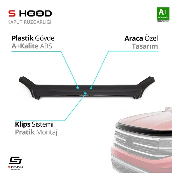 Yumlu Sprinter Abs Plastik Kaput Rüzgarlığı 2006-2014 A+Kalite Parça