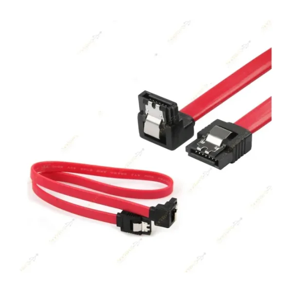 40 Cm Sata Data Kablo - 90 Derece - Metal Klip