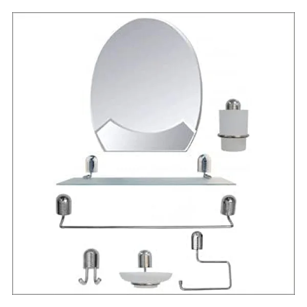40x50cm Metal Krom Banyo Tuvalet Lavabo Boy Duvar Ayna Seti
