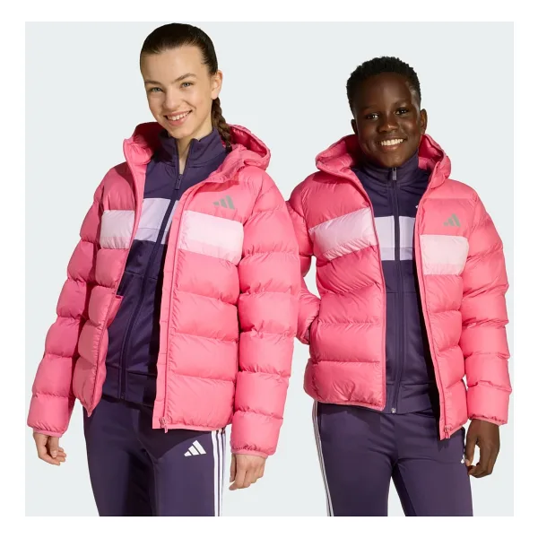 Adidas Synthetic Down Kapüşonlu Çocuk Şişme Mont
