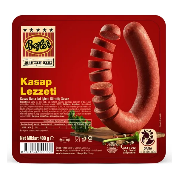 Beşler Dana Kasap Sucuk 400 gr