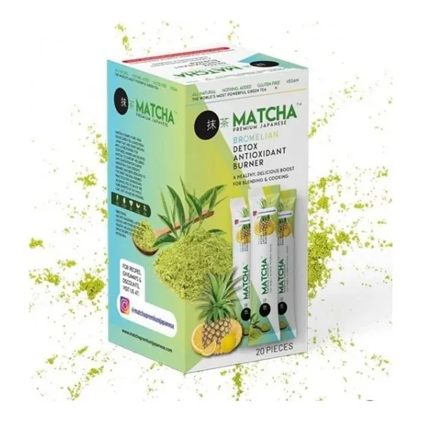 Bilge İlaç Matcha Premium Japanese Bromelain Limon Aromalı Bitkisel Detox Form Çayı 20'li