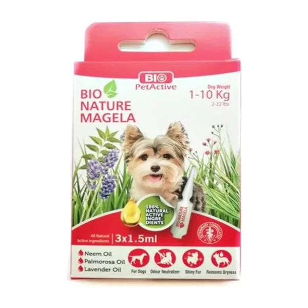 Bio PetActive Bio Nature Magela 3x1.5 ml 1-10 kg Köpek Ense Damlası