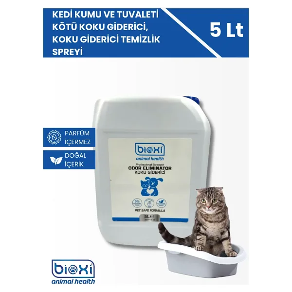 Bioxi Evcil Hayvanlar Için Koku Giderici Dezenfektan 5 Lt %100 Doğal Ve Güvenli Çözüm