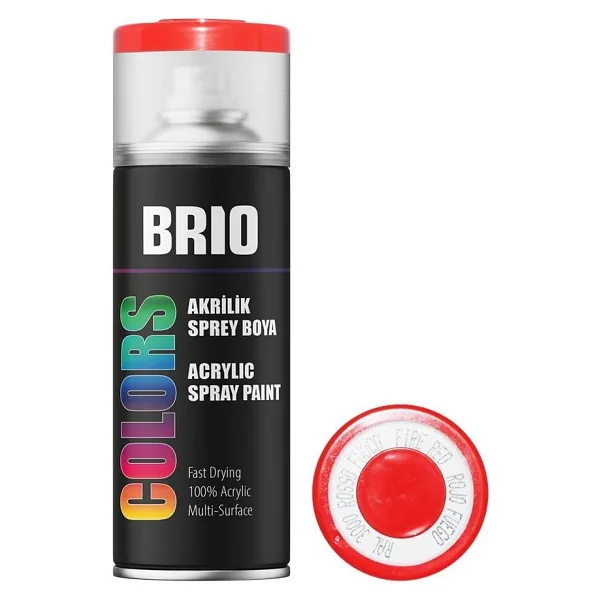 Brio B3000 Akrilik Ateş Kırmızı 400 ml Sprey Boya