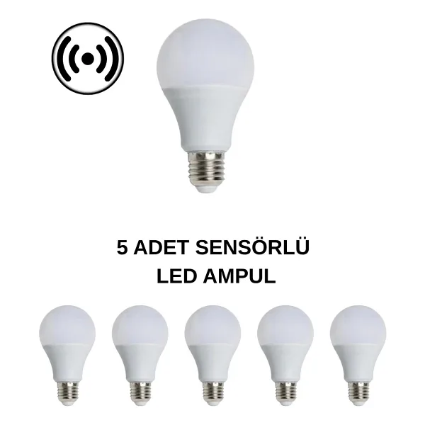 Cata CT-4259 Beyaz Işık 12 W E27 5'li Sensörlü LED Ampul