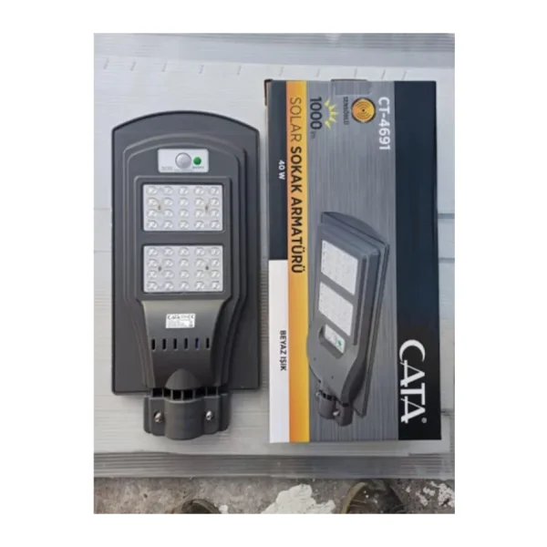 Cata CT-4691 120 W Sensörlü Güneş Enerjili Sokak Armatürü
