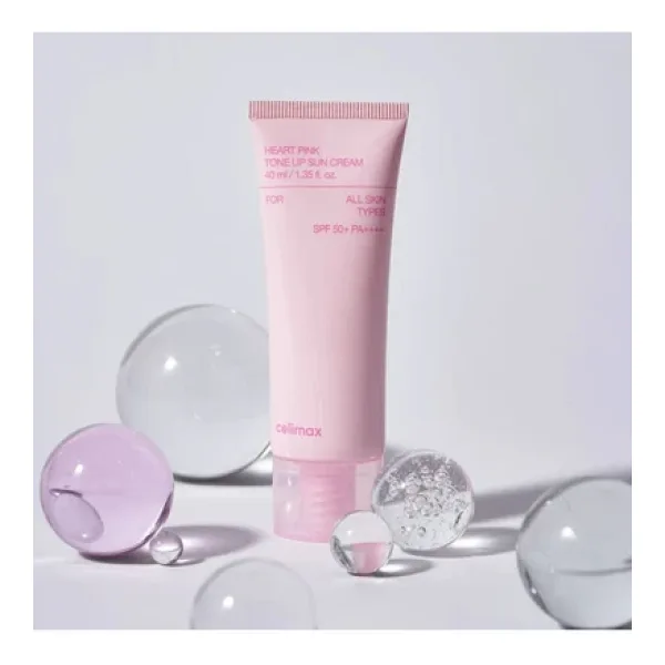 Celimax Heart Pink Tone Up Sun Cream SPF+PA++++/ Pembe Tone-Up Güneş Koruyucu Krem