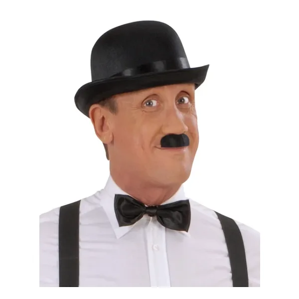 Charlie Chaplin Stil Yetişkin Şapkası - Siyaelon Parti Şapkası