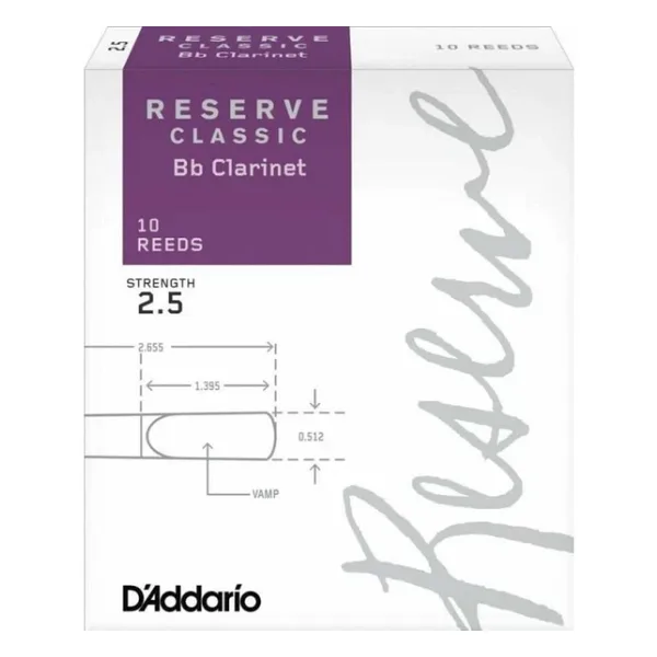 D 'Addario Woodwinds Reserve Classic DCT1025 Sib Klarnet Kamışı No:2.5