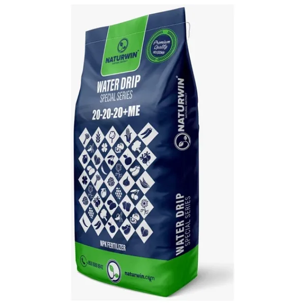 Damlama Gübresi Naturwin Water Drip 20-20-20+Me Npk Gübre 25 KG