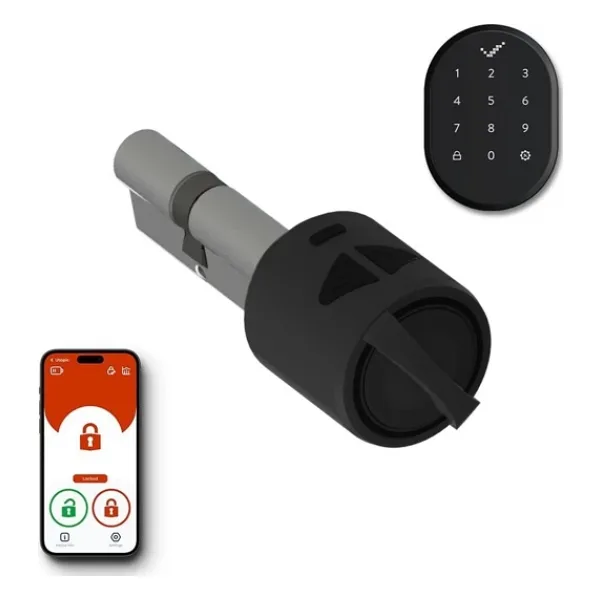 Desi Utopic R Siyah Akıllı Kilit Telefondan Kontrol & Kablosuz Tuş Takımlı Set