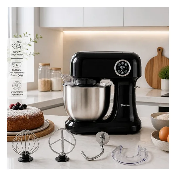 Emsan Bella Gusto Pro Dijital 1500 W 5 Lt Stand Mikser