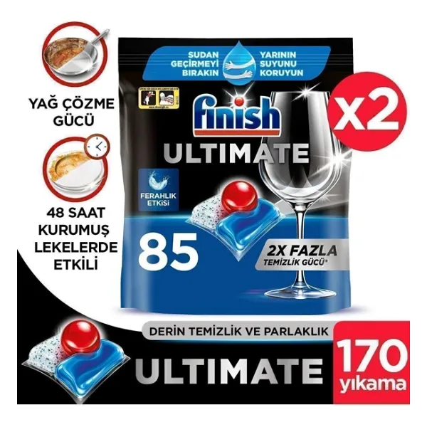 Finish Quantum Max Bulaşık Makinesi Tableti 85'li 2 Adet