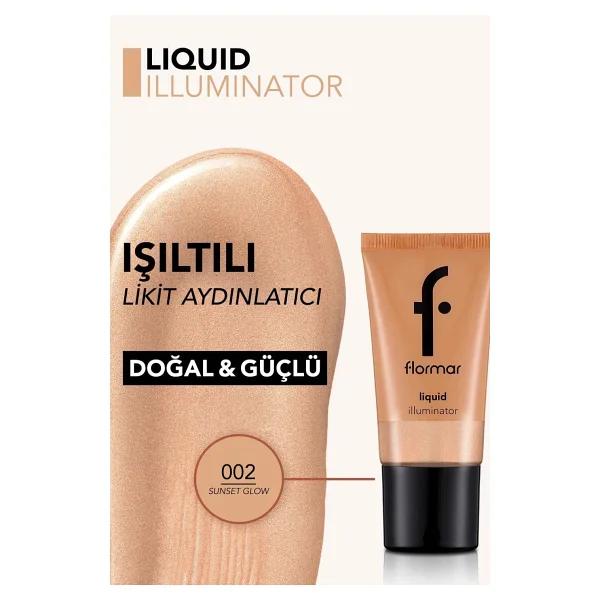 Flormar Hafif Yapılı & Kadife Dokulu 02 Sunset Glow Likit Highlighter