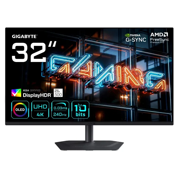 Gigabyte MO32U24 31.5" 0.03 ms 4K Pivot 240 Hz OLED Oyuncu Monitörü