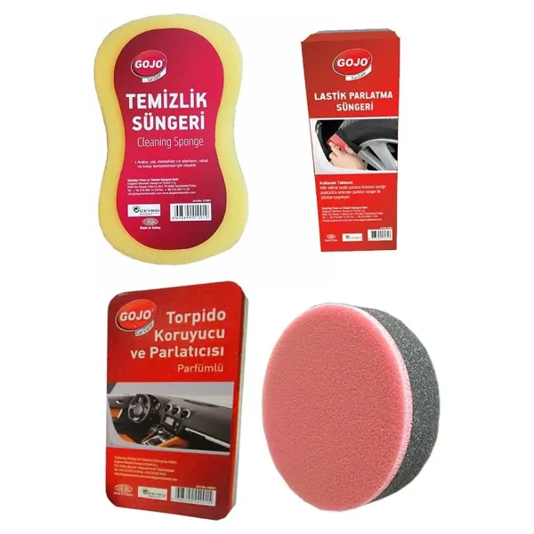 Gojo Sünger Temizlik Seti 4 Parça