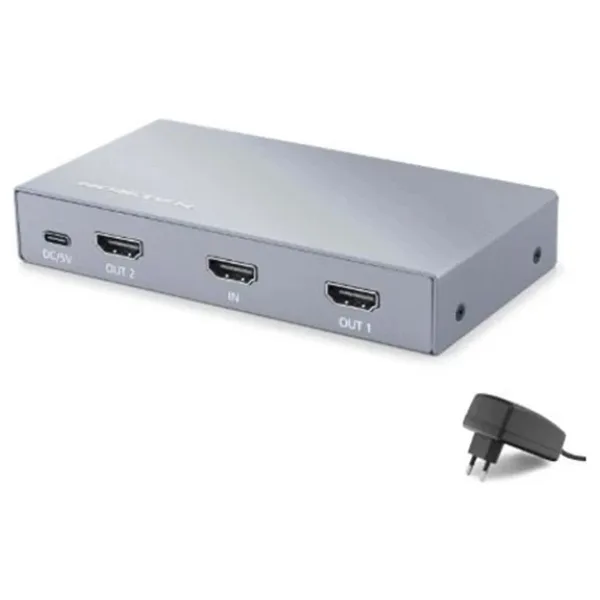 Hadron HDX1428 HDMI Splitter Edıd 4K 60 Hz 1 Giriş 2 Çıkış Gri (Kdo)